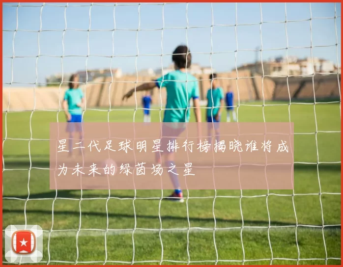 星二代足球明星排行榜揭晓谁将成为未来的绿茵场之星